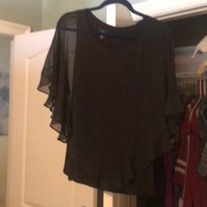 Alyx black tank with ruffle overlay